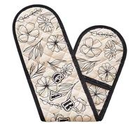 Heat-Resistant Oven Mitts, Cooking Mitts and Trivets, Extra Long Oven Mitts, Heatproof Kitchen Accessories, Non-Slip Baking Gloves, Oven Mitts for Hot Trays, Pot Holders 31.5x6.69 inches for Pan