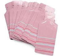 Heat Sealing Shampoo Sample Pouches,2024 Best Heat Sealing Pouches,Package Bag with Tear Notch Portable Cute Bottle Shape,Travel Makeup Food Packing Bag (Pink*50pcs)