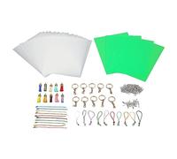 Heat Shrink Film Sheets Kit DIY Handcrafted Shrink Dink Plastic Sheets Translucent Frosted Glossy Surface for Kids Crafts Keychains Earrings Jewelry Toys PVC Material 16 Sheets