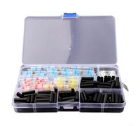 Heat Shrink Solder Connectors 50Pcs Waterproof Wire Terminals(250pcs) | 50pcs kit, polyolefin tube, hot glue inside, waterproof seal, red blue white yellow black colors