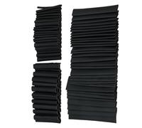 Heat Shrink Tubing Kit - PE Size 127pcs Black | Electrical Heat Shrink Tubes Set, Durable Wire Insulation Sleeves | High Temperature Cable Protection Kit For Industrial Electronics Repair Use