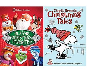 Heat & Snow Miser / Santa Christmas / Peanuts Tales Snoopy Classic Animated DVD family Holiday Fun & Bonus Charlie Brown Festive Coloring Book with Crayons