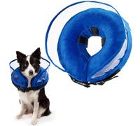 Heatail Collar Isabelino Perro Gatos Inflable Retirable para Recuperación Después de Operaciones o Heridas para Perros(M)