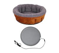 Heated Cat Bed, Adjustable Timer Cushion, Washable Pet Pad For Dogs & Kitte