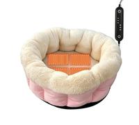 Heated Cat Bed Temp - Adjustable Electric Warming Pad With Timer | Heated Cat Bed | Temp Adjustable Electric Warming Pad with Timer | Anti-Bite Washable Heated Cat Pad | for Home Living Room A