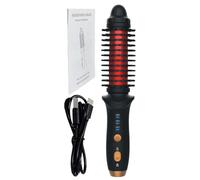 Heated Curling Wand, Nylon Bristle Brush, Compact Styling Tool, Portable Hair Care Companion, Purpose Travel Hotel Dorm Accessory, Grooming Gear for Home, Business Trip, 22.5x4.4x4.2cm