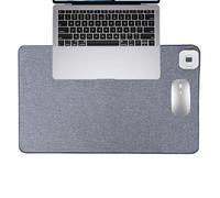 Heated Desk Pad, Large Electric Warm Mouse Pad, Impermeable Extended Keyboard Mat, Overheat Protection Safety Technology, Desktop Warmer with Modern Style, Office Gift for Winter