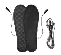 Heated Foot Insoles - Electric Winter Plush Warmer, Washable Non-Slip Thermal Foot Pad | Ski Hiking Camping Gear, Hunting Outdoor Footwear, Rechargeable Foots Heating Device, Warm Shoe Insert, Soft