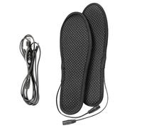 Heated Foot Insoles - Electric Winter Plush Warmer, Washable Non-Slip Thermal Foot Pad | Ski Hiking Camping Gear, Hunting Outdoor Footwear, Rechargeable Foots Heating Device, Warm Shoe Insert, Soft