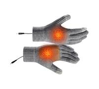 Heated Glove - Plush, 8.26x3.34in Electric Mitten Rechargeable 3-Level Temperature Control and Windproof Warmth | Touchscreen Compatible Convertible Mitten Design, Heated Gloves For Skiing, Camping