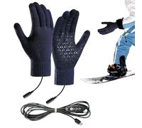 Heated Gloves, Electric Hand Warmer, Touchscreen Mittens, USB Powered Heating Elements, Soft Fleece Interior, Ideal for Winter Cycling, Snowboarding, Hiking, Outdoor Commuting