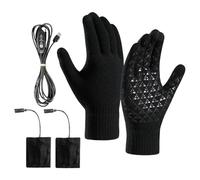 Heated Gloves Recargables, Electric Thermal Mittens, Touchscreen Compatible, Hand Warmers with Adjustable Heat Settings, Soft Fleece Winter Gear for Cycling, Switting, Hiking, Snowboarding