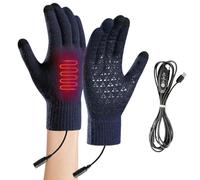 Heated Gloves Recargables, Electric Thermal Mittens, Touchscreen Compatible, Hand Warmers with Adjustable Heat Settings, Soft Fleece Winter Gear for Cycling, Switting, Hiking, Snowboarding