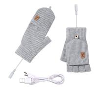 Heated Gloves - USB eated Gloves, Removable Portable Touchscreen, Winter Electric Warming Glove, Recargable Full & Half Hands Electric, Hëated Fingerless Touchscreen Glovs| For Fishing Hunting Runni