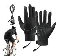 Heated Gloves - Windproof USB Heating Cycling Gloves | Heated Glove for Men, Mitts with ajustable Temperature for Running Hunting Outdoor Fishing Working Driving Elderly Gardeners Skiing Hiking