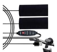 Heated Handlebar Covers Auto Shut-Off - 3 Heat Levels Warm Pads Motorcycle | Motorcycle Handlebar Pad for Winter Sports Motorcycling | Gardening Camping Commuting Daily Riding Cold-Weather Heated Covers