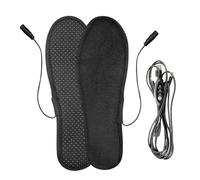 Heated Insoles, Rechargeable Foot Warmers, Camping Thermal Slippers. Breathable Rechargeable Precise Temperature Control Sturdy Material for Outdoor, USB Port,Black