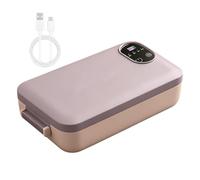 Heated Lunch Box, Portable Heating Food Container, Electric Warmer with Secure Lid, Stainless Steel Interior with Fast Heating, Travel Accessory for Work Office Picnic Construction Trucking Car