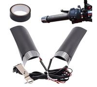 Heated Motorcycle Grips, 12V Waterproof Hand Grip Heater with 2 Settings, Winter Accessories for Dirt Bike Touring Road Trip Commuting Driver
