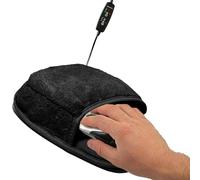 Heated Mouse Pad Wrist Rest | Plush PVC 30×22×7cm USB 5V 3 Heat Levels with Timer 2H 4H 8H Warm Hand Mouse Pad with Wrist Support For Office Home Computer Winter Use Comfort