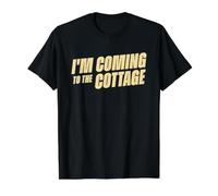Heated Quote Series - I'm Coming to The Cottage Camiseta gráfica económica, Hombre, Negro, S