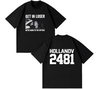 Heated Rivalry Camiseta Get In Loser We're Going To The Cottage Shane Hollander Ilya Rozanov T-Shirts Hombre/Mujer Algodón Informal Camiseta-Black||m