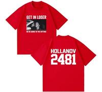Heated Rivalry Camiseta Get In Loser We're Going To The Cottage Shane Hollander Ilya Rozanov T-Shirts Hombre/Mujer Algodón Informal Camiseta-Red||l