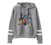 Heated Rivalry Hollander Rozanov Inspired CP Print Sudadera con capucha - Sudadera unisex sin bolsillos, ropa de calle casual para fanáticos de la serie de televisión, gris, XL