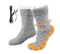 Heated Socks - Electric Socks | Non Slip Bottom Foot Warmer, Heat Settings Rechargeable Electric Heated Thermal Sock Suitable For Outdoor Skiing Winter Camping Hiking