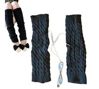 Heated Socks Women, Electric Warming Leg Warmers, 15.75x3.74in USB Rechargeable Winter Gear, Washable Soft Fabric, Adjustable Heat Settings for Cycling Hiking Camping Outdoor