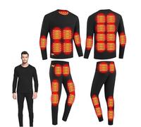 Heated Thermal Underwear Set for Men, 28-Zone Heating with USB Charging, Washable Electric Warm Thermals and Bottoms,XXL