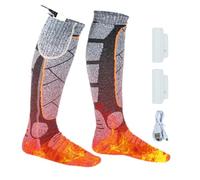 Heated Women - Rechargeable Battery Thick Long Mens Heated 2200mah | Unisex Foot Warmer with 3 Levels for Climbing Hiking Hunting Biking (with Battery)