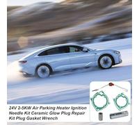 Heater Glow Plug, Parking Heater Gaskets, Replacement Kit, 2-5kW Compatibility, Spark Thread Extractor Included, Metal Parts, Automotive Truck Boat Use for Winter Repair and Heaters