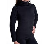 HEATGUARD Camiseta térmica Mujer Cuello Alto y Manga Larga | Ropa Interior térmica Transpirable y Entallada (FR/ES, Letras, S, Regular, Regular, Negro)