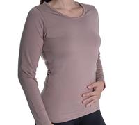 HEATGUARD Camiseta térmica Mujer Cuello Redondo y Manga Larga | Ropa Interior térmica Transpirable, ultrasuave, antibacteriana y con Ajuste ergonómico (FR/ES, Letras, M, Regular, Regular, VISÓN)