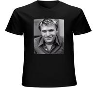 Heath Ledger Rip Photo Poster Unisex T-Shirts Graphic Print Mens tee Shirt Black S