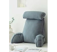 HEATHE - Almohada de lectura para cama, cojín de apoyo lumbar, cojín de abrazo, almohada de silla de cama con brazos, almohada de cintura de sofá, con almohada redonda, perfecta para sentarse, leer o