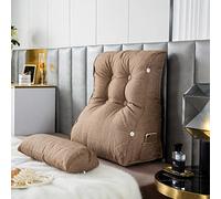 HEATHE Almohadas de Lectura Triangular,Cojín de Respaldo Lumbar,Cabecera Respaldo Cojín,para sofá,Salón,Reclinable,Lavable,con Cremallera,con Bolsillo,Multifunción