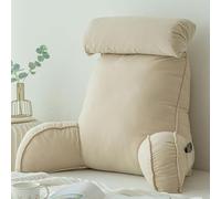 HEATHE Cojín de Lectura con Reposa Brazos,Almohada de Lectura Respaldo para Cama,con Almohada para el Cuello,Ideal como Respaldo para Leer o Jugar