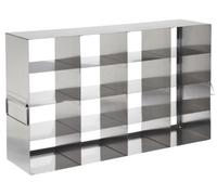 Heathrow Scientific HD2862KB - Soporte horizontal para congelador (con 16 estanterías para cajas de 75 mm de altura, acero)