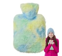 Heating Bottle, 1000 ml Cute Heated Water Bottle Warm Water Bag, Foot Heating Water Bottle, Foot Warmer, Large Capacity Small Hot Water Bottle with Cloth Cover for Winter