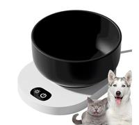 Heating Dog Bowl, Thermostatic Control Heated Cat Ceramic Bowls, Winter Pet Heated Hot Water 35°C Drinker for Outside in Winter, 5,51 x 4,33 x 2,95 Pulgadas