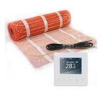 HEATIT Estera de calefacción por suelo radiante eléctrico radiante autoadhesivo, sistema de calefacción de suelo 200 W/㎡ Warmmat con kit de termostato ET-81, 8㎡