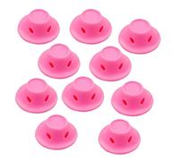 Heatless Curling Tools - 10X PP Hair Rollers for Women | Light Red Small 4x4x3.5cm, Large 4.8x4.8x4cm, Overnight Salon Quality Set, Sleeping Curling Accessory, Lightweight