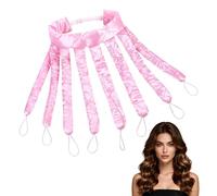 Heatless Curls Banda, nuevo rizador de pelo durante la noche, 1 pieza, rizos sin calor, juego de rodillos rizadores sin calor, para cabello largo, mediano, largo, sin calor (rosa)