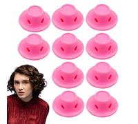 Heatless Curls - No Heat Overnight Hair Curler for Women | Salon-Quality Curling Tool Set of 10, Soft Sleeping Hairdressing Rollers, Perfect for Effortless Curls and Healthy Shiny Hair Styling, Pink