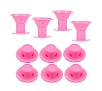 Heatless Curls, No Heat Overnight Hair Curler, Salon-Quality Hairdressing Curlers, Soft Sleeping Curling Tool Set de 10, Hair Styling for Women Home Travel, 4x4x3,5cm Pink