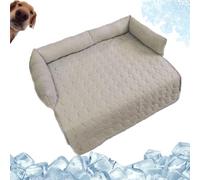 Heatrelief Cooling Dog Bed, Waterproof Couch Self Cooling Cover Mat for Dogs,Washable Coolings Pad with Supportive Pillows,Anti-Slip Machine Washable Pet Bed for Car Couch (Grey,27.5*27.5in/70*70cm)