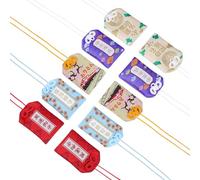 HEATSHAKING 10 Piezas Bolsa de Bendición Japonesa Omamori de Lino para Buena Suerte y Protección de Salud, Colgante Único para Bolso y Cartera Varios Estilos