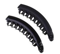 HEATSHAKING 10 Pinzas Banana Dientes y Resorte, Paquete de 10 Unidades, Sujetan Bien el Cabello sin Caer para Cabello de Mujer Negras Ideales para Ducha y Yoga